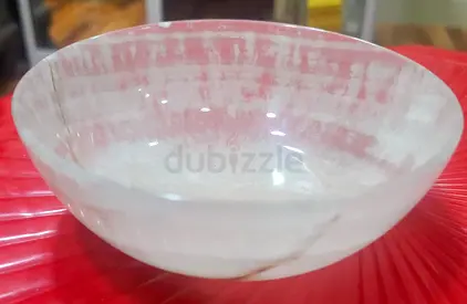White stone decorative serving bowl 12cm length,4cm height