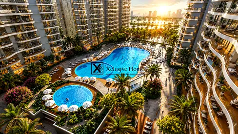 الواجهة البحرية 2BHK | برج فالنسيا D | شقة مفروشة