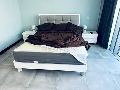 Modern Home Centre White Bedroom Set with Mattress
