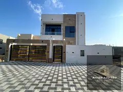 Villa for rent in Al Zahia, 3 master bedrooms, majlis, living room, kitchen, maid’s room with AC, 