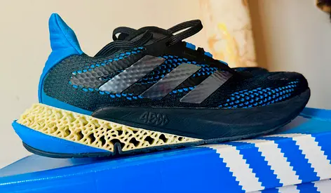 Adidas 4D Running Shoes - Mens Size (Black/Blue) - Light Use