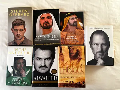 7 Hardcover Biography, Leadership  UAE History Books – Excellent Collection