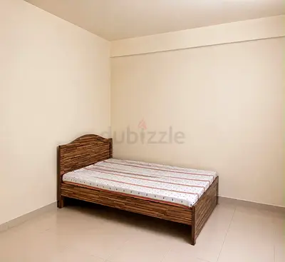 Solid wood double bed with mattress