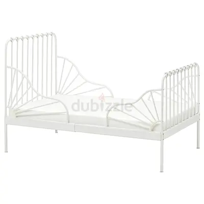 Extendable bed frame without slatted bed base AED 50