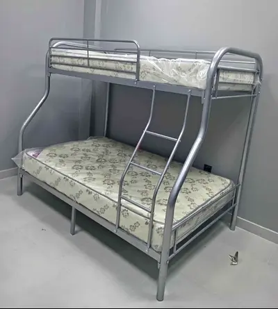 Metal Bunk Bed with Double Bottom Mattress  BRAND NEW