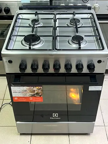 Electrolux 4-Burner Gas Cooker with Oven - Stainless Steel