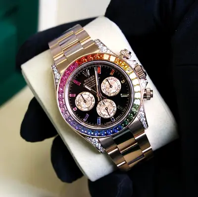 Rolex Daytona “Rainbow” Men’s Watch 1:1 Clone With Box And Card
