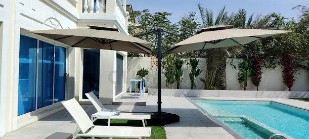 Large Cantilever Patio Umbrella (Double Canopy) - Good Condition