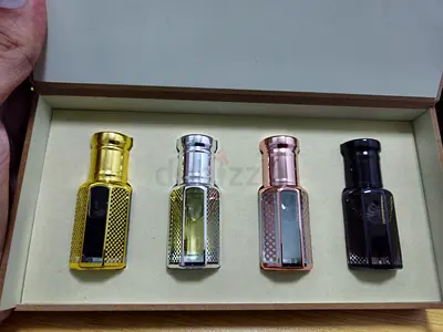 Set of 4 Attar/Fragrance Bottles in Gift Box