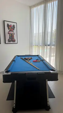 Multi Game Table with Pool, Air Hockey and Table Tennis Accessories
