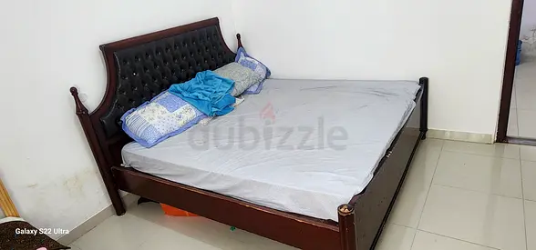 King size Bed frame with bed