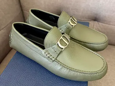 Christian Dior Grained Calfskin Odeon Loafers Size 39