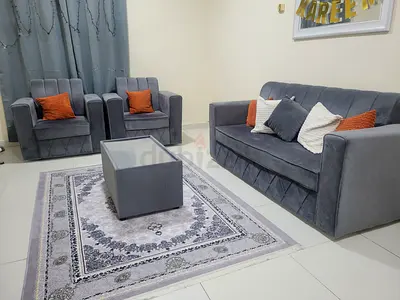 3-Seater Sofa with 2 Armchairs and Coffee Table - Grey Velvet Set