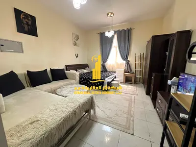 استوديو فاخر ثاني ساكن بمطبخ منفصل مع اطلاله مفتوحه مفروش بالكامل✨عجمان الجرف 2 . للإيجار الشهري.الإيجار يشمل الفواتير والإنترنت وموقف