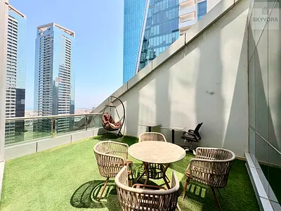 Fully Furnished Office for Rent in Regal Tower | Business Bay | Large Balcony