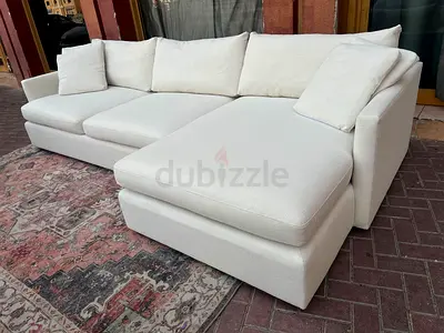 Cratebarrel lounge deep L shape sofa