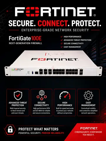 Fortinet FortiGate 100E Next-Generation Firewall - Rackmount