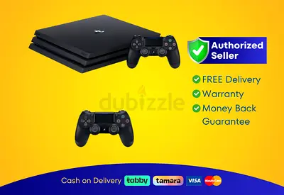 Sony PlayStation 4 - Pro - Black - 1TB with 2 Controller | Brand New |  Warranty | FREE  Delivery