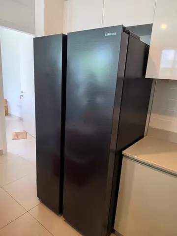 Samsung Side-by-Side Refrigerator - Black, Good Condition