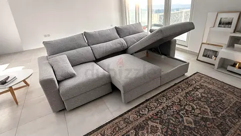 IKEA Esklstuna L Shape Sofa Bed Gray