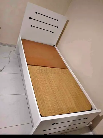 Single white wooden bed frame New For Sale