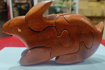 Wooden Puzzle Box - 15cm length