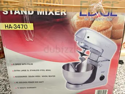 Edge HA-3470 Stand Mixer - 800W, Stainless Steel Bowl, 6 Speeds