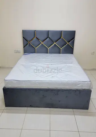 Brand new velvet queen size bed with medical mattress available.