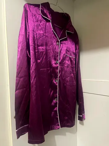 Purple Medium Size Silk Shirt