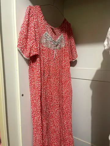 Red Free Size Dress