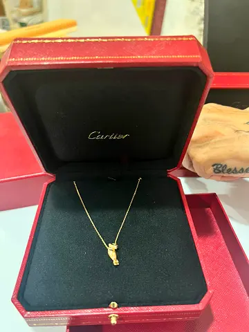 Cartier 18k Gold Pendant Necklace in Original Cartier Box