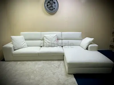 As like new condition marina home white color lshape sofa