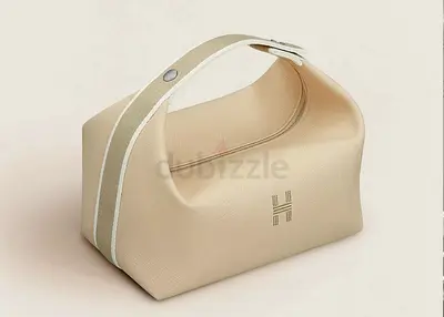 Beige structured women's handbag with top strap - like new