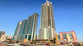 2 BHK see and city view bast tower of ajman airport 15 minutes new beach, of Ajman all facilities av