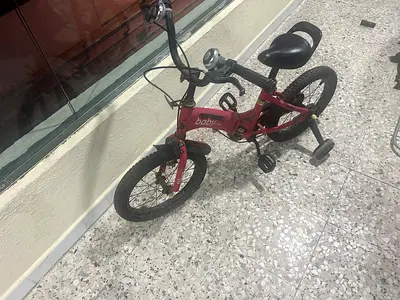 Kids 14-inchRed Bicycle with Training Wheels - Good Condition