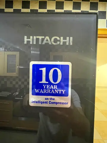 Hitachi Refrigerator - Good Condition, 10 Year Compressor Warranty Sticker