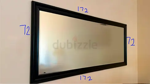 Framed Wall Mirror - Dark brown Frame - 172x72cm