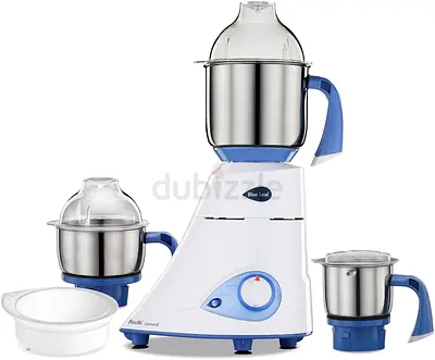 Preethi Blue Leaf Diamond MG-214 mixer grinder 750 watt (Blue/White) 3 jars  Flexi Lid, FBT motor w