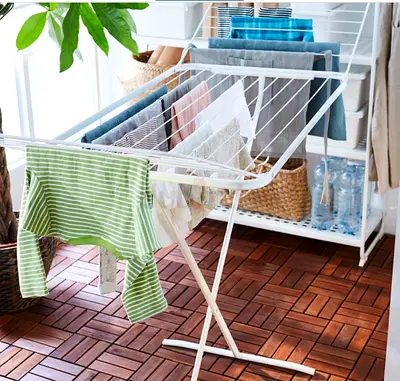 Foldable Drying Rack for Clothes - Lightweight, White