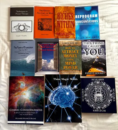 Selling a unique collection of 11 books on mind power, metaphysics, consciousness, New Thought, spir