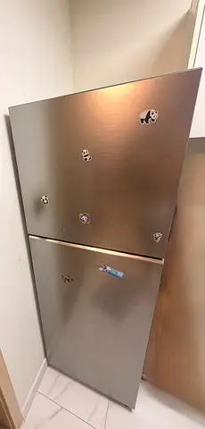 Stainless Steel Top-Freezer Refrigerator - Good Working Condition