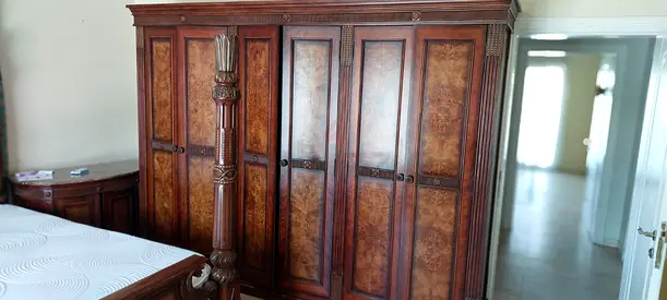 Large Solid Wood 6-Door Wardrobe / Armoire - Classic Design