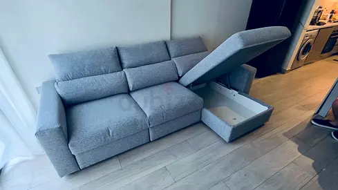 IKEA Esklstuna L Shape Sofa Bed Gray