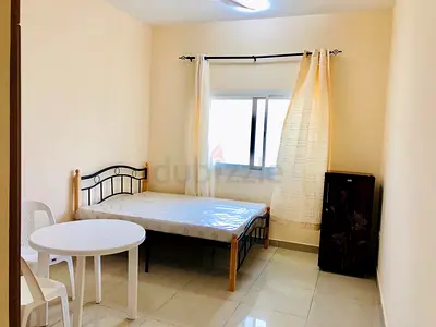 Furnished room with attached washroom available al qusais Damascus street 2500+dewa