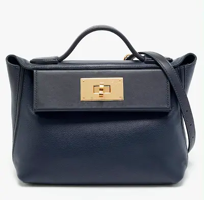 Hermès 24/24 Mini 21 – Bleu Nuit / Caban (2023)