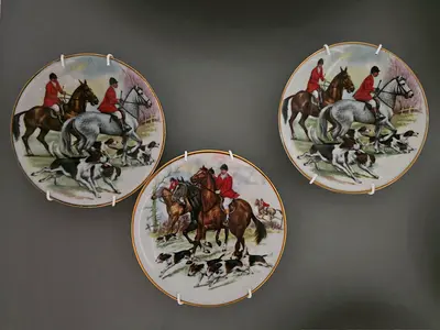 Germany Vintage Fox Hunting Decorative Plate