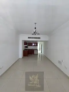 Largest studio in Al Khan, featuring built-in wardrobes and a separate kitchen.