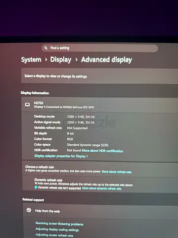 Gaming Monitor 300hz 320hz(overclock) 1ms response time 2K resolution used 3months