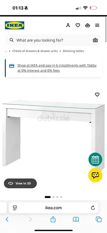 IKEA white dressing table / small desk - very good condition