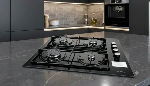 Bosch Built-In Gas Cooktop – 60cm | 4 Burner | Premium German Engineering